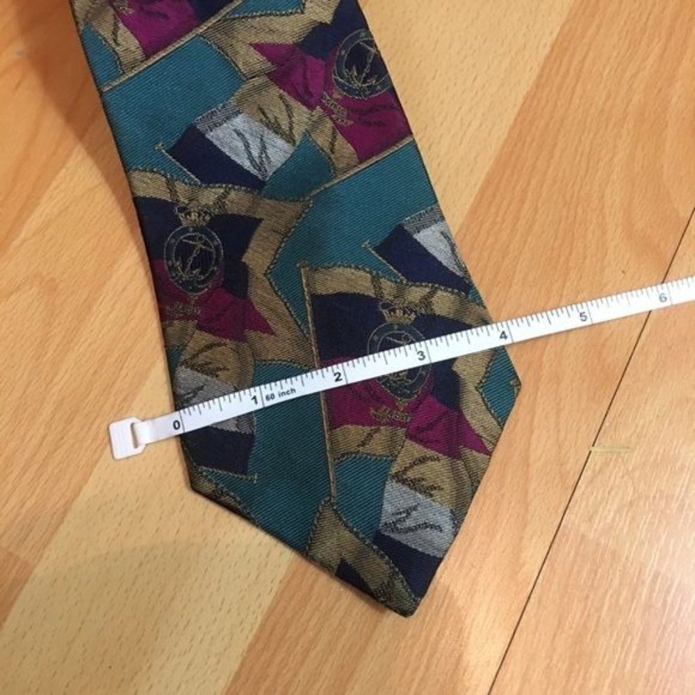 NAUTICA 100% Silk Men’s Geometric Necktie - Picture 2 of 5